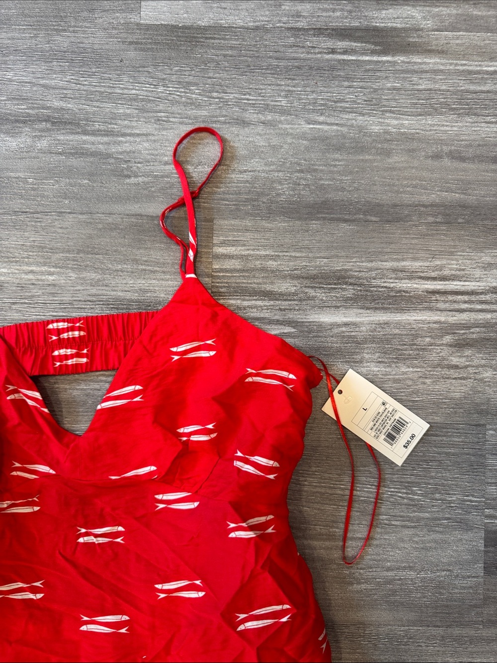 NWT A New Day Red Maxi Dress with White Print - Picture 4 of 7